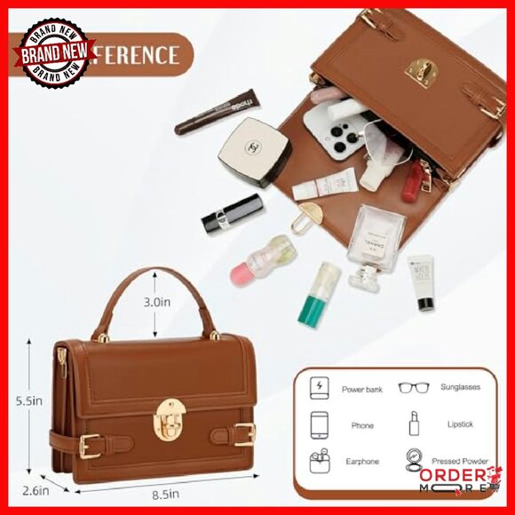 Woven PU Leather Crossbody Bag with Adjustable Strap & Clutch Option - Picture 5 of 7